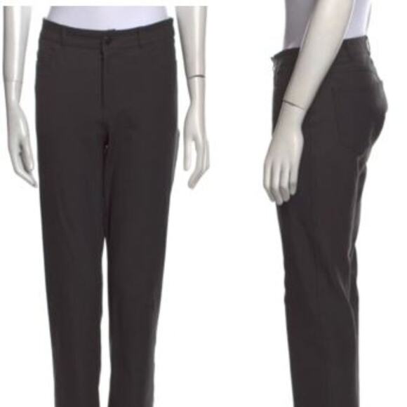 French Connection PANTS Sz 10 Petite GRAY High Waist Straight Slacks Business - Picture 3 of 7